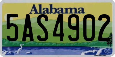AL license plate 5AS4902