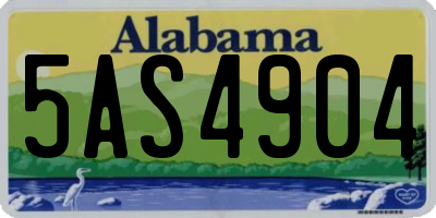 AL license plate 5AS4904