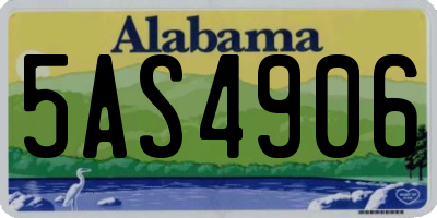 AL license plate 5AS4906