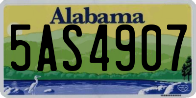 AL license plate 5AS4907