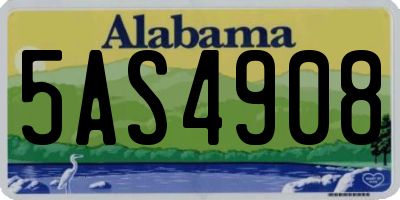 AL license plate 5AS4908