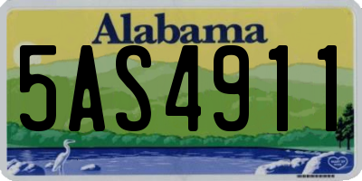 AL license plate 5AS4911