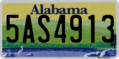 AL license plate 5AS4913