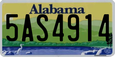 AL license plate 5AS4914