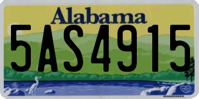 AL license plate 5AS4915