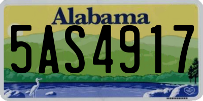 AL license plate 5AS4917