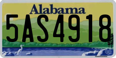 AL license plate 5AS4918