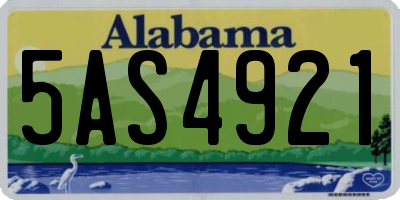 AL license plate 5AS4921