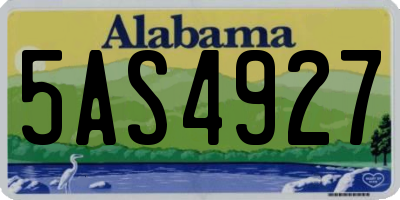 AL license plate 5AS4927
