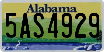 AL license plate 5AS4929