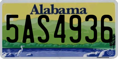 AL license plate 5AS4936