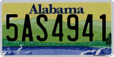 AL license plate 5AS4941