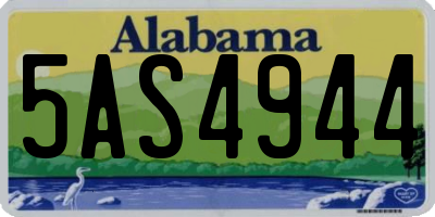 AL license plate 5AS4944