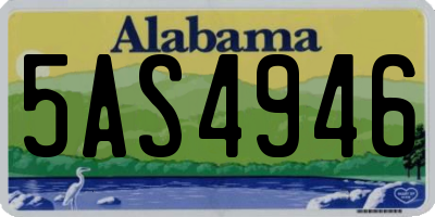 AL license plate 5AS4946