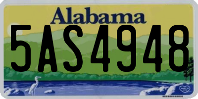AL license plate 5AS4948