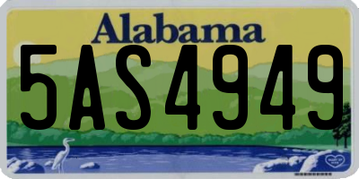 AL license plate 5AS4949