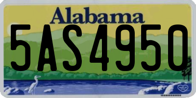 AL license plate 5AS4950