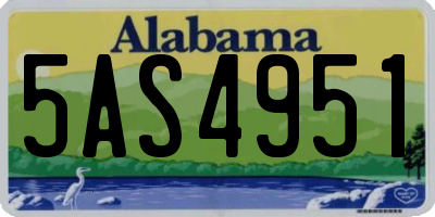 AL license plate 5AS4951