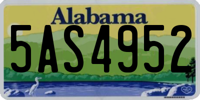 AL license plate 5AS4952