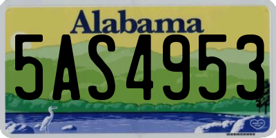 AL license plate 5AS4953