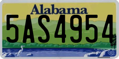 AL license plate 5AS4954