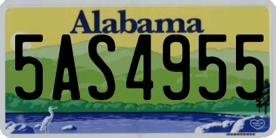 AL license plate 5AS4955