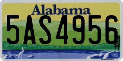 AL license plate 5AS4956