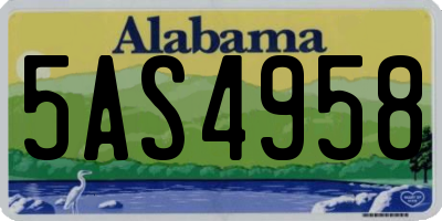 AL license plate 5AS4958