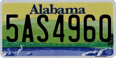 AL license plate 5AS4960