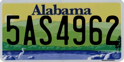 AL license plate 5AS4962