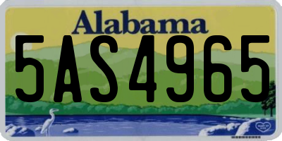 AL license plate 5AS4965