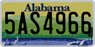 AL license plate 5AS4966