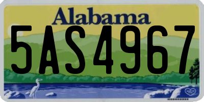 AL license plate 5AS4967