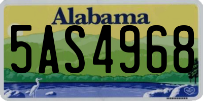 AL license plate 5AS4968