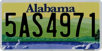 AL license plate 5AS4971