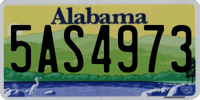 AL license plate 5AS4973