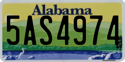 AL license plate 5AS4974