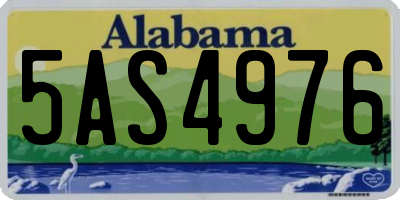 AL license plate 5AS4976