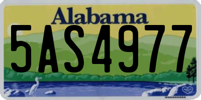 AL license plate 5AS4977
