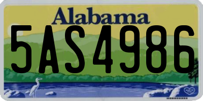 AL license plate 5AS4986