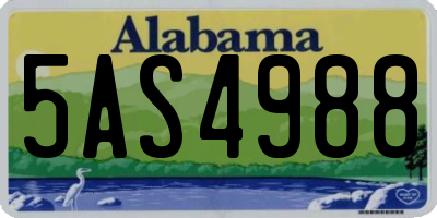AL license plate 5AS4988