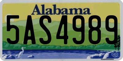 AL license plate 5AS4989