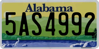 AL license plate 5AS4992