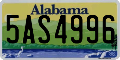 AL license plate 5AS4996