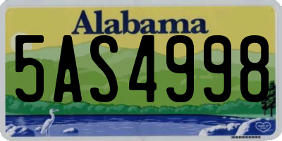 AL license plate 5AS4998