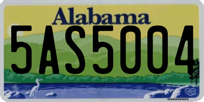 AL license plate 5AS5004