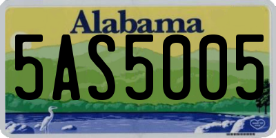 AL license plate 5AS5005