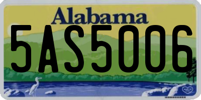 AL license plate 5AS5006