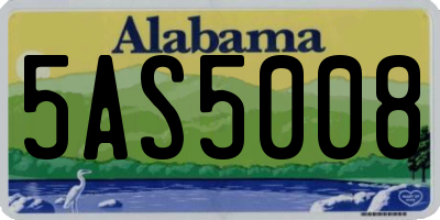 AL license plate 5AS5008