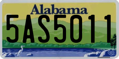 AL license plate 5AS5011
